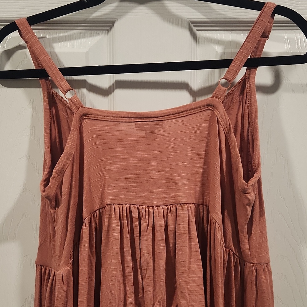 Torrid Dusty Rose Lace-Trim Tank Top - Picture 6 of 8